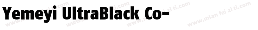 Yemeyi UltraBlack Co字体转换